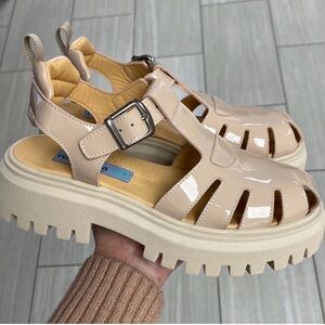 Rondinella Patent Gladiator Chunky Sandal